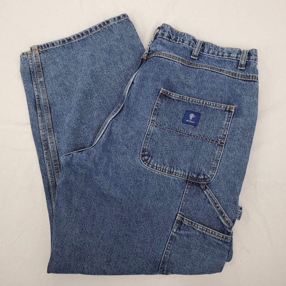 RK Brand Carpenter Jeans Medium Wash Blue Denim 8 Pocket Men's 44 x 32
